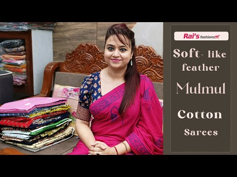 Soft Like Feather - Mulmul Cotton Sarees (16JUP)