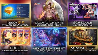 5 NEW EVENT, ZILONG CREATE SKIN, PROMO DIAMOND RETURN, SCHEDULE EVENT - Mobile Legends: Bang Bang