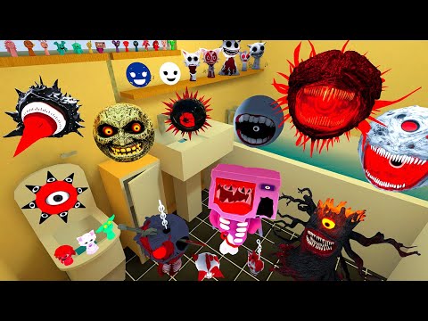 🛁 BATHROOM MR SUN vs MOON ALL SPRUNKI FAMILY EVOLUTION SPARTAN KICKING in Garry's Mod