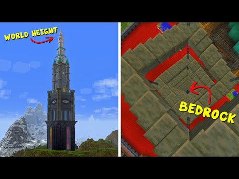 I Built From the Top of the World to the Bottom of the World in Minecraft!