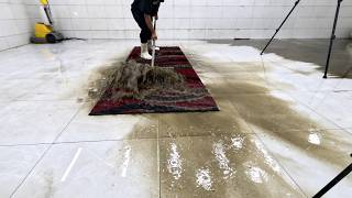 Extremely dirty carpet cleaning satisfying rug cleaning ASMR