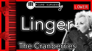 Linger (LOWER -3) - The Cranberries - Piano Karaoke Instrumental