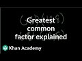 Exploring the Greatest Common Factor