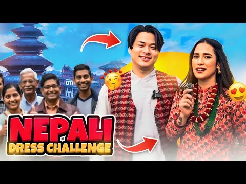 *PUBLIC REACTION* Walking in Nepali Culture Attire in MUMBAI Malls | CRAZY COUPLE CHALLENGE #vlogs