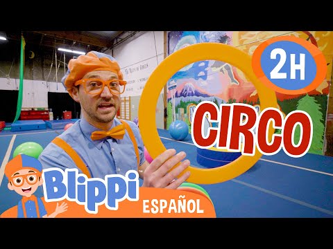 Blippi aprende acrobacias en el circo🎪| Canciones Infantiles🎵| Moonbug Español | Blippi