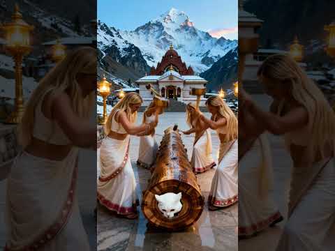 🐱 RESCUE Cat from Giant Log 🌳🔥😂 #wildlife #funny #shortsvideo