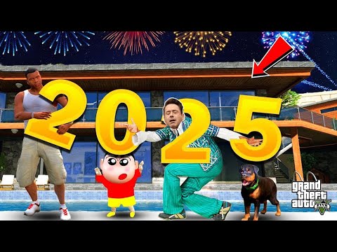 Franklin And Shinchan Celebrate New Year 2025 In GTA 5! | GTA Gamer Da