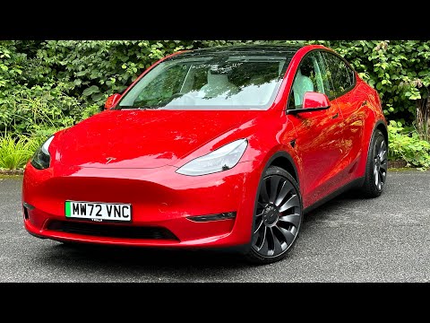 Tesla Y Performance For Sale, Multi Coat Red, Premium White Interior, 7500 miles, 2022/72 Reg