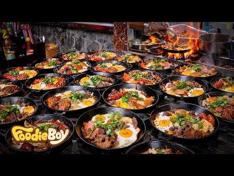 Insane Sizzling Sound! Crazy Cheap Sizzling Beef Skillet with Cheese &amp; Sausages in Vietnam