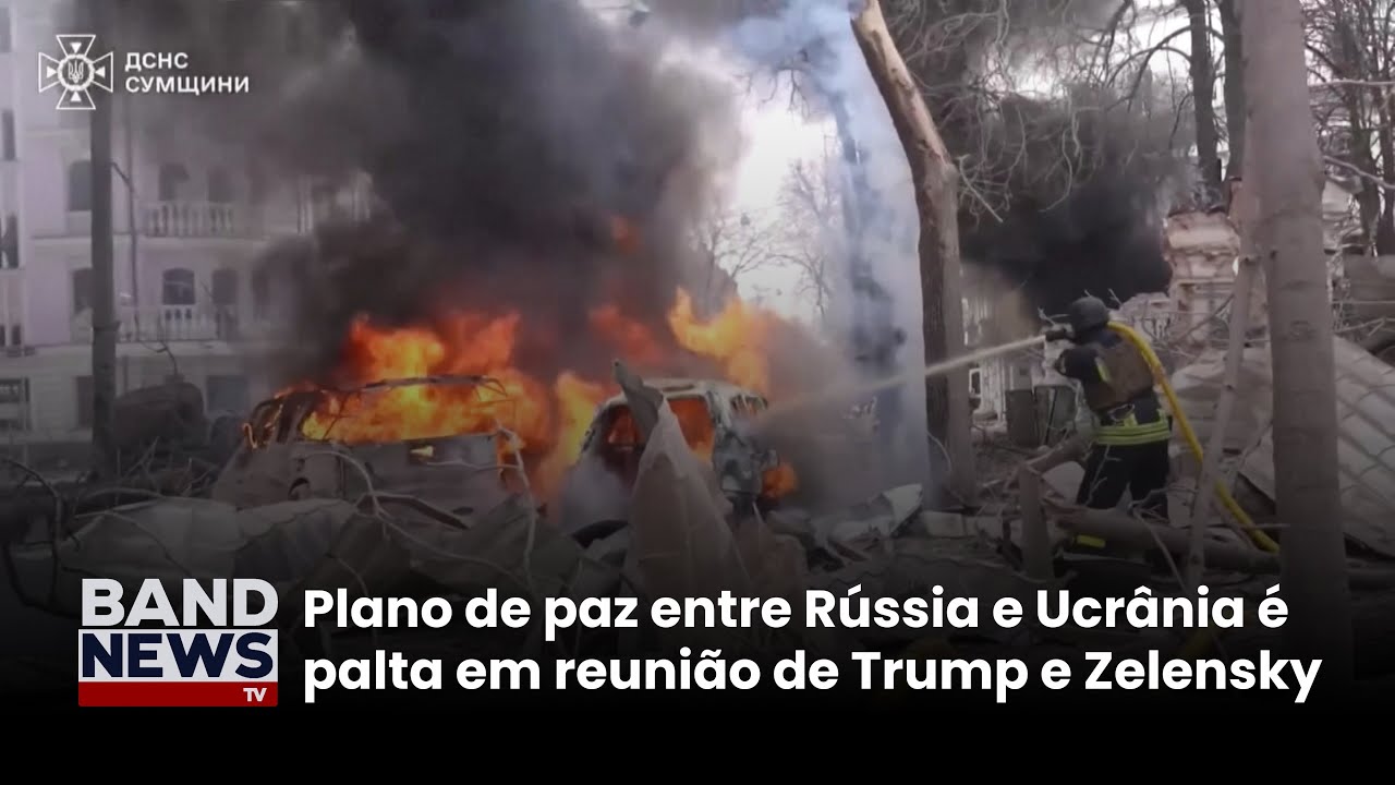 Rússia ataca Kiev antes de reunião de Zelensky e Trump | BandNewsTV