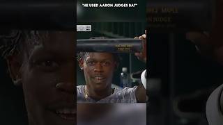 Jazz Chisholm used judges bat and hit a hr