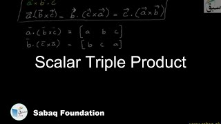Scalar Triple Product
