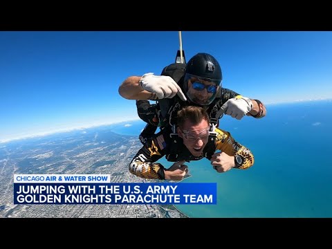 ABC7's Christian Piekos skydives with US Army Golden Knights