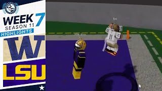 #3 LSU vs. #6 Washington Week Seven Game Highlights | ACFL S11