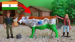 diy how to make Indian Cow shed | house of animals | horse house – Indian Cow shed | mini hand pump