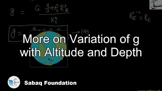 More on Variation of g with Altitude and Depth