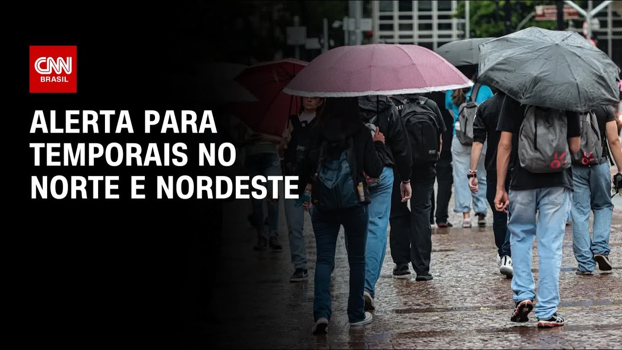 Previsão do tempo alerta para temporais no Norte e Nordeste | CNN NOVO DIA