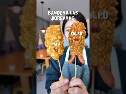 Banderillas coreanas 😍#shorts#banderillas#comidacoreana#cocinandocorea# #recetas