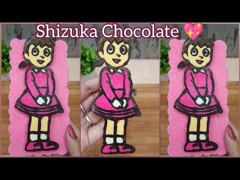 Shizuka Chocolate 🍫💜😍 Fancy Chocolate Art with cartoon character Shizuka 💜🍫😍