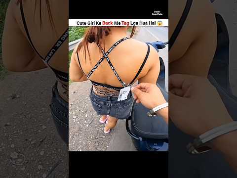 OMG😱 Cute Girl Ke Back Me Ye Kya Lga Hua Hai🥵 #shorts #motovlog #rider #cutegirl #bike