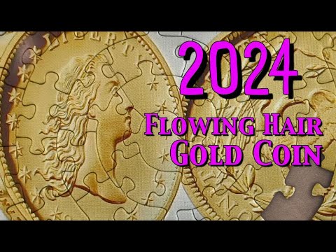 Moneda del 2024 de Oro del 230th Anniversary Flowing Hair