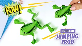 Оригами Прыгающая Лягушка из бумаги | Игрушка из бумаги | Origami Jumping Frog