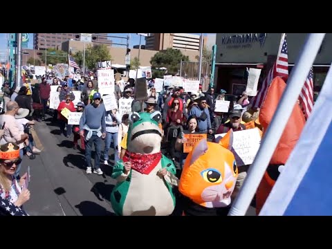 VIDEO STORY: Thousands take part in Albuquerque's second 'No Kings' march