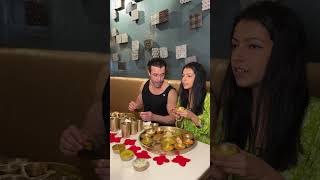 American Tries Indian Thali For The First Time 🇮🇳🇺🇸