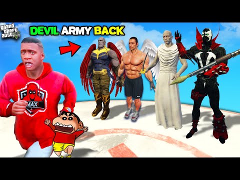 Franklin Found DEVIL GOD To Fight In GTA 5 | SHINCHAN and CHOP