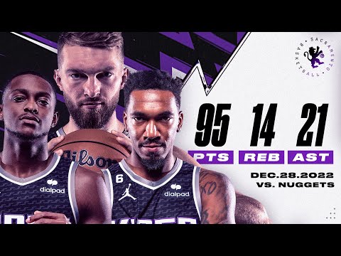 Monk, Sabonis & Fox combine for 95 POINTS in W! | Highlights 12.28.22 video clip