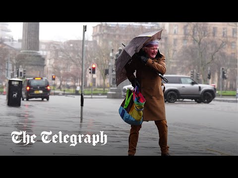 Storm Eowyn: Danger to life warning as trains cancelled and schools shut