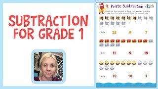 Pirate Subtraction for Grade 1 - Addition and Subtraction Worksheets | Kids Academy