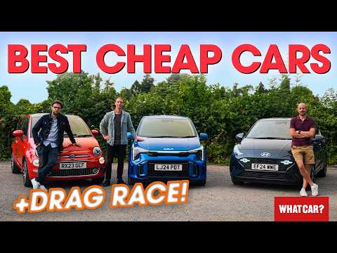 What's the BEST cheap car? NEW Kia Picanto vs Fiat 500 vs Hyundai i10 & DRAG RACE!! | What Car?