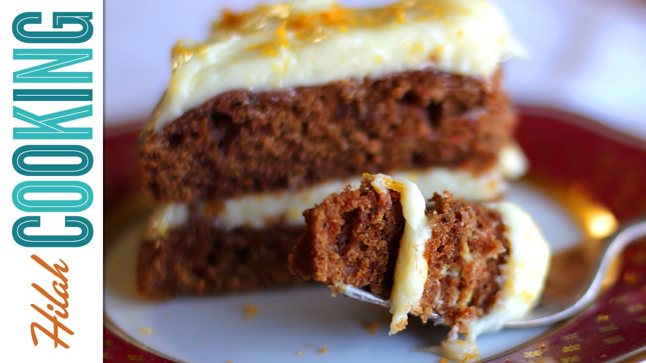 How to Make Carrot Cake & Cream Cheese Frosting - Hilah Cooking