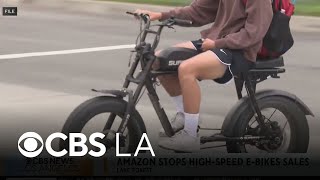 YouTube video thumbnail: Amazon to Stop Selling e-Bikes in California That Exceed State Speed Limits