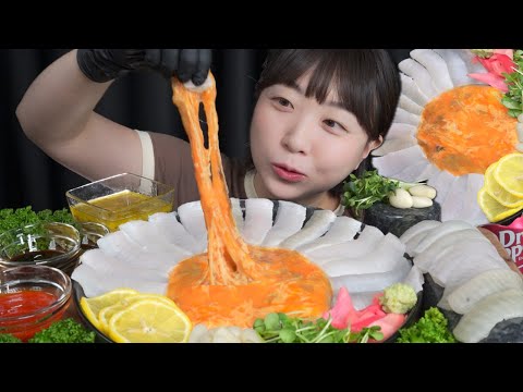 해바라기 광어 지느러미 이렇게 먹으면 멈출 수 없어!Mukbang