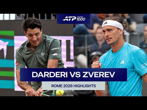 Luciano Darderi vs Alexander Zverev Highlights | Rome 2026 Round 4