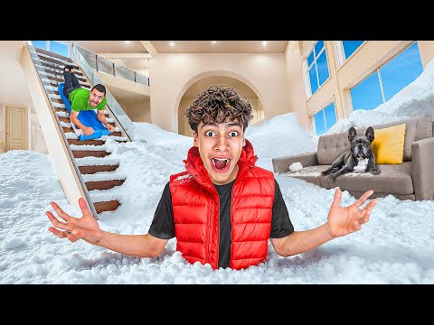 I Filled my ENTIRE House with Snow *don’t try this*