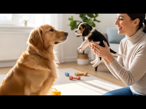 Tiny Beagle 🐶, Big Golden 🐕 & Endless Fun 😃🐾