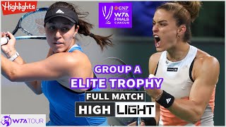 Jessica Pegula vs Maria Sakkari Highlights | WTA Elite Trophy Cancun 2023 (FULL MATCH)