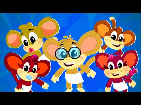 Five Little Babies Jumping On The Bed, Numbers Songs and Kids Rhymes