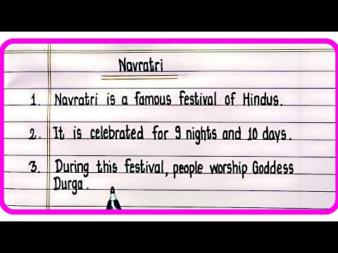 10 Lines On Navratri | Essay On Navratri | Navratri Essay In English Writing