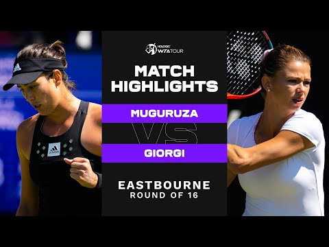 Garbiñe Muguruza vs. Camila Giorgi | 2022 Eastbourne Round of 16 | WTA Match Highlights