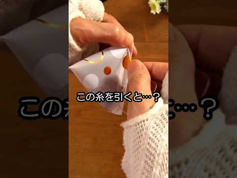 糸で開ける！透ける折り紙で簡単テトララッピング【100均DIY】