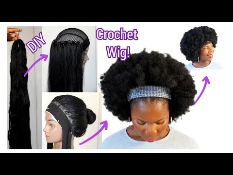 🔥 Get The Look Of Real Hair! 😱 Diy Crochet Afro Headband Wig With Braiding Hair