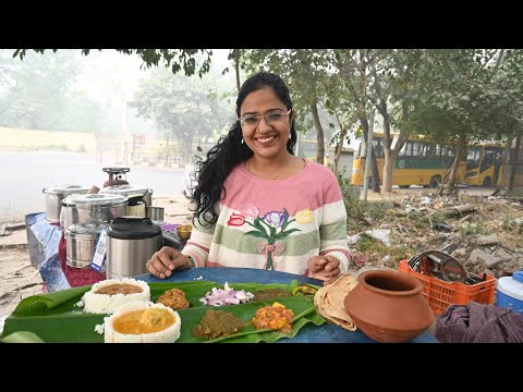 सिर्फ 120/- रुपए में स्पेशल पत्ते वाली थाली 🤩 रोड पर दीदी खिला रही है शादी पार्टी वाला खाना 😱#viral