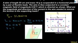 Problem 1-Force on a Current Carrying Conductor Magnetic Field