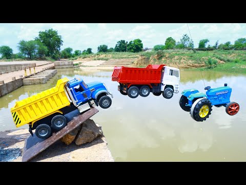 jump River- Mahindra Tractor Tata Dumper Swaraj Tractor Tata Tipper JCB Crane Rickshaw Cartoon video
