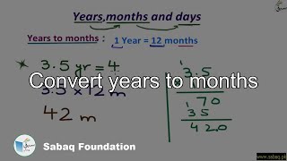 Convert years to months