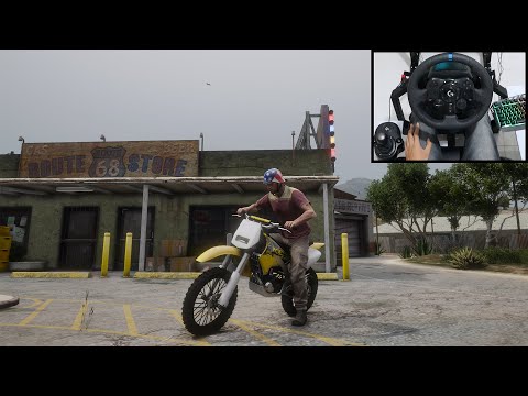 GTA 5 Motocross Adventure With Logitech g923 gameplay